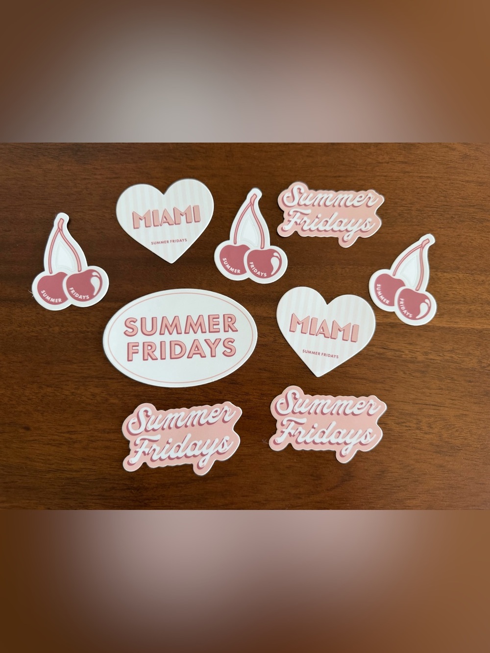 Summer Fridays Pink Stickers